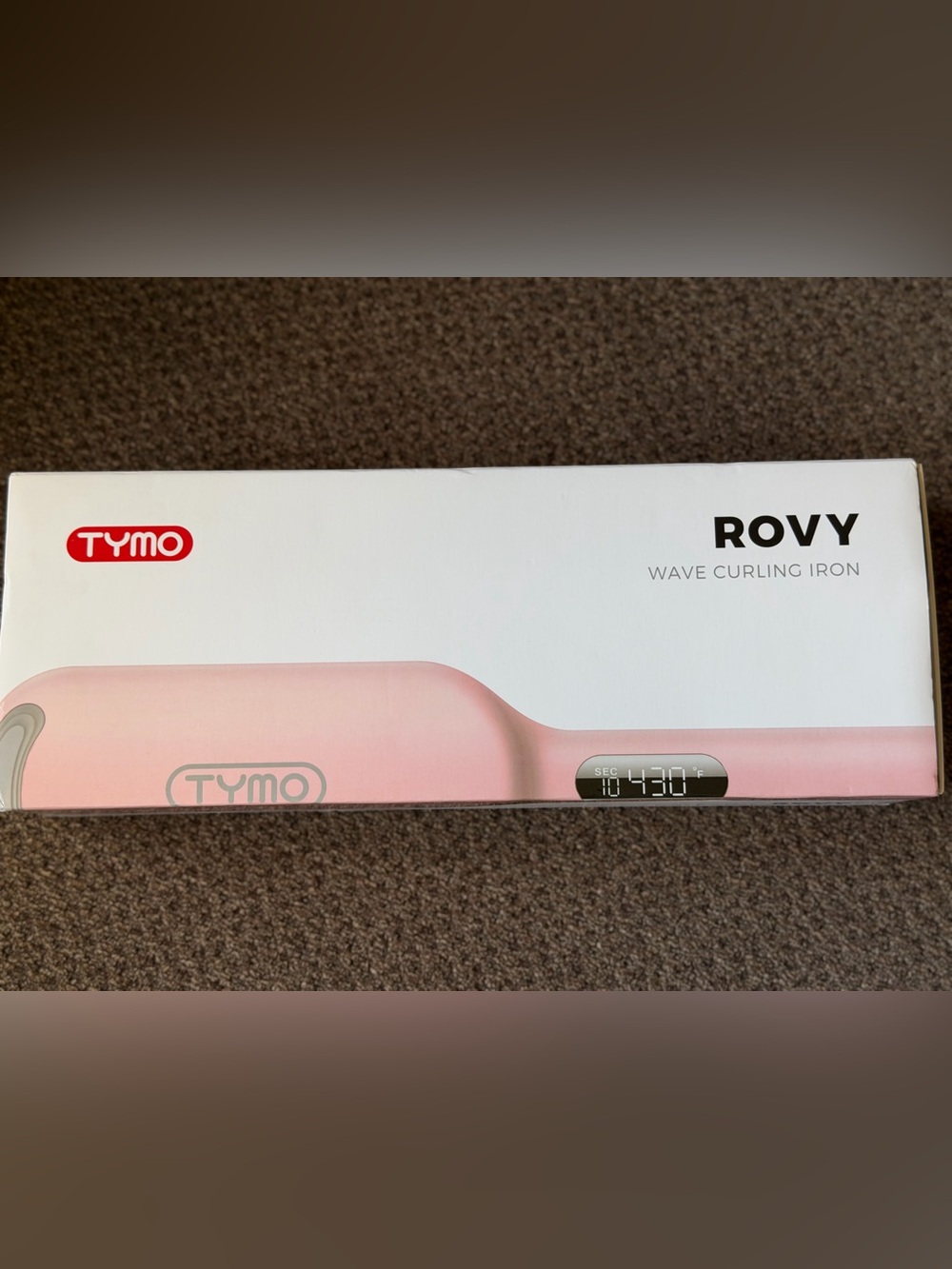 Tymo Pink Wave Curling Iron with Digital Display